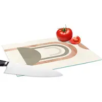 KitchenYeah Glazen Snijplank - 28x20 - Design - Roze - Abstract - Snijplanken Glas