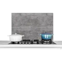KitchenYeah Spatscherm keuken 90x60 cm - Kookplaat achterwand Beton - Patroon - Antiek - Muurbeschermer - Spatwand fornuis - Hoogwaardig aluminium