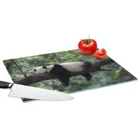 KitchenYeah Glazen Snijplank - 39x28 - Panda - Boom - Dieren - Natuur - Snijplanken Glas