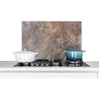 KitchenYeah Spatscherm keuken 60x40 cm - Kookplaat achterwand Roest - Leisteen - Retro - Muurbeschermer - Spatwand fornuis - Hoogwaardig aluminium