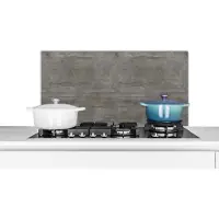 KitchenYeah Spatscherm keuken 80x40 cm - Kookplaat achterwand Structuur - Beton print - Steen - Patronen - Muurbeschermer - Spatwand fornuis - Hoogwaardig aluminium