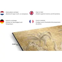 KitchenYeah Spatscherm keuken 120x80 cm - Kookplaat achterwand Jungle - Kinderen - Goud - Kinderen - Dieren - Muurbeschermer - Spatwand fornuis - Hoogwaardig aluminium