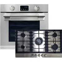 Kaiser - inbouwoven - EH 6339 XXL Inbouwoven - 86L - kookplaat - KG 9356 Turbo - met pyrolyse - AirFry - touch display - rvs gaskookplaat - 86 cm - 5 branders 3,8 kW WOK