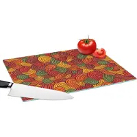 KitchenYeah Glazen Snijplank - 39x28 - Abstract - Boho - Patronen - Herfst - Snijplanken Glas