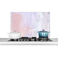 KitchenYeah Spatscherm keuken 90x60 cm - Kookplaat achterwand Verf - Pastel - Design - Muurbeschermer - Spatwand fornuis - Hoogwaardig aluminium
