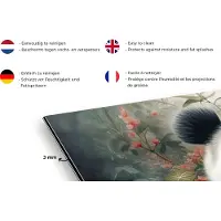 KitchenYeah Spatscherm keuken 120x80 cm - Kookplaat achterwand Panda - Wilde dieren - Bloemen - Natuur - Muurbeschermer - Spatwand fornuis - Hoogwaardig aluminium