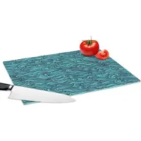 KitchenYeah Glazen Snijplank - 39x28 - Waves - Patronen - Water - Snijplanken Glas