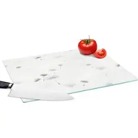 KitchenYeah Glazen Snijplank - 39x28 - Design - Paardenbloem - Bloemen - Snijplanken Glas