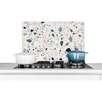 KitchenYeah Spatscherm keuken 60x40 cm - Kookplaat achterwand Marmer - Stenen - Patronen - Muurbeschermer - Spatwand fornuis - Hoogwaardig aluminium
