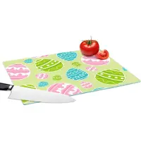 KitchenYeah Glazen Snijplank - 39x28 - Paasei - Patronen - Pasen - Snijplanken Glas