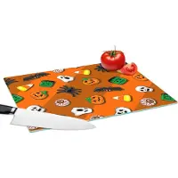 KitchenYeah Glazen Snijplank - 39x28 - Snoep - Halloween - Patronen - Snijplanken Glas
