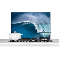 KitchenYeah Spatscherm keuken 80x55 cm - Kookplaat achterwand Zee - Golf - Hawaii - Muurbeschermer - Spatwand fornuis - Hoogwaardig aluminium
