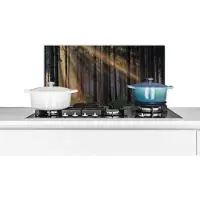 KitchenYeah - Spatscherm - Spatwand - Zonlicht - Gras - Groen - Keuken - Keuken decoratie - Spatscherm achterwand keuken - 60x30 cm - Keuken achterwand - Muurbeschermer