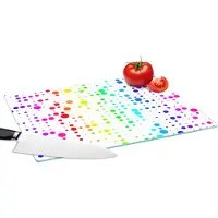 KitchenYeah Glazen Snijplank - 39x28 - Regenboog - Patronen - Confetti - Neon - Snijplanken Glas