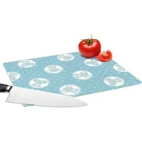 KitchenYeah Glazen Snijplank - 28x20 - Teddybeer - Knuffeldieren - Patronen - Knuffels - Snijplanken Glas