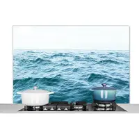 KitchenYeah Spatscherm keuken 120x80 cm - Kookplaat achterwand Zee - Water - Natuur - Oceaan - Muurbeschermer - Spatwand fornuis - Hoogwaardig aluminium