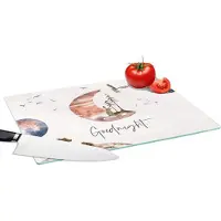 KitchenYeah Glazen Snijplank - 39x28 - Quotes - Goodnight - Spreuken - Kinderen - Jongens - Meisjes - Kind - Snijplanken Glas