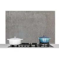 KitchenYeah Spatscherm keuken 120x80 cm - Kookplaat achterwand Beton - Grey - Stippen - Grind - Muurbeschermer - Spatwand fornuis - Hoogwaardig aluminium