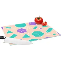 KitchenYeah Glazen Snijplank - 39x28 - Vintage - Patronen - Blokken - Snijplanken Glas