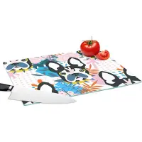 KitchenYeah Glazen Snijplank - 39x28 - Patronen - Hond - Plant - Jongens - Meisjes - Kinderen - Kindje - Snijplanken Glas