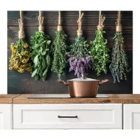 KitchenYeah Spatscherm keuken 120x80 cm - Kookplaat achterwand Kruiden - Specerijen - Hout - Stilleven - Muurbeschermer - Spatwand fornuis - Hoogwaardig aluminium