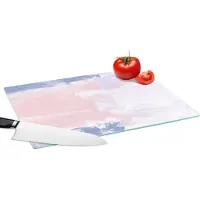 KitchenYeah Glazen Snijplank - 39x28 - Pastel - Design - Verf - Snijplanken Glas