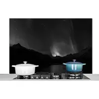 KitchenYeah Spatscherm keuken 120x80 cm - Kookplaat achterwand Bergen - Noorderlicht - Ruimte - Muurbeschermer - Spatwand fornuis - Hoogwaardig aluminium