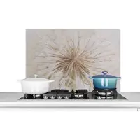 KitchenYeah Spatscherm keuken - Bloemen - Paardenbloem - Design - Spatwand - 90x60 cm - Keuken - Achterwand keuken
