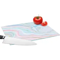 KitchenYeah Glazen Snijplank - 28x20 - Marmer - Pastel - Patronen - Abstract - Snijplanken Glas