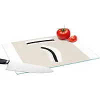 KitchenYeah Glazen Snijplank - 39x28 - Lijn - Pastel - Design - Snijplanken Glas