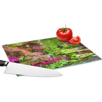 KitchenYeah Glazen Snijplank - 28x20 - Bomen - bloemen - Japans - Natuur - Water - Snijplanken Glas