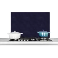 KitchenYeah Spatwand keuken - Dierenvel - Leer - Blauw - Structuur - 90x60 cm - Achterwand - Spatscherm