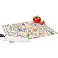 KitchenYeah Glazen Snijplank - 39x28 - Patroon - Sport - Alfabet - Quotes - Snijplanken Glas