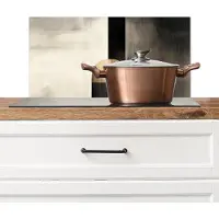 KitchenYeah Spatscherm keuken 70x30 cm - Kookplaat achterwand Vormen - Modern - Zwart - Muurbeschermer - Spatwand fornuis - Hoogwaardig aluminium