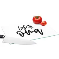 KitchenYeah Glazen Snijplank - 28x20 - Spreuken - Quotes - Liefste oma - Grootmoeder - Snijplanken Glas