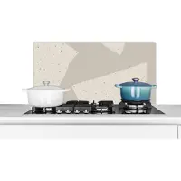 KitchenYeah Spatscherm keuken 90x45 cm - Kookplaat achterwand Terrazzo - Abstract - Pastel - Patronen - Muurbeschermer - Spatwand fornuis - Hoogwaardig aluminium