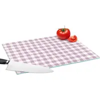 KitchenYeah Glazen Snijplank - 39x28 - Pastel - Paars - Patronen - Snijplanken Glas