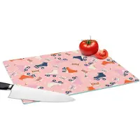 KitchenYeah Glazen Snijplank - 39x28 - Retro - Skeelers - Patronen - Cassette - Snijplanken Glas