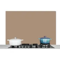 KitchenYeah Spatscherm keuken 120x80 cm - Kookplaat achterwand Bakery brown - Interieur - Aardetinten - Muurbeschermer - Spatwand fornuis - Hoogwaardig aluminium