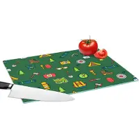 KitchenYeah Glazen Snijplank - 39x28 - Kamperen - Tent - Bijl - Backpack - Snijplanken Glas