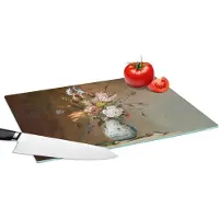 KitchenYeah Glazen Snijplank - 39x28 - Oude meesters - Bloemen - Balthasar van der Ast - Snijplanken Glas