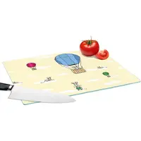 KitchenYeah Glazen Snijplank - 39x28 - Patroon - Muis - Luchtballon - Snijplanken Glas