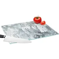 KitchenYeah Glazen Snijplank - 39x28 - Verf - Industrieel - Design - Snijplanken Glas
