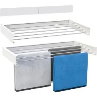 Vonia Wanddroogrek - Droogrek - Wasrek - Droogrek Muur - 80 x 40 cm - Wit