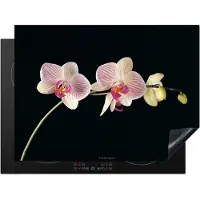 KitchenYeah Inductie beschermer 71x52 cm - Orchidee - Roze - Bloemen - Afdekplaat voor kookplaat - Inductieplaat mat - Beschermingsmat - Beschermplaat - Keuken bescherm decoratie - Afdek kookplaten