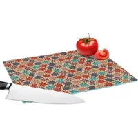 KitchenYeah Glazen Snijplank - 28x20 - Sterren - Kerstmis - Design - Snijplanken Glas
