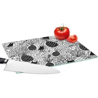 KitchenYeah Glazen Snijplank - 28x20 - Patronen - Jungle - Fruit - Snijplanken Glas