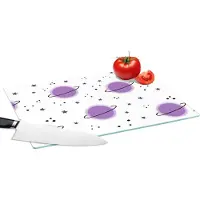 KitchenYeah Glazen Snijplank - 39x28 - Space - Planeten - Sterren - Ruimtevaart - Patroon - Snijplanken Glas