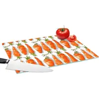 KitchenYeah Glazen Snijplank - 39x28 - Wortel - Groenten - Patronen - Snijplanken Glas