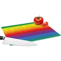 KitchenYeah Glazen Snijplank - 28x20 - Patronen - Regenboog - Abstract - Snijplanken Glas